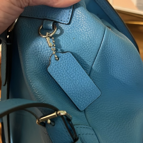 Coach Azure Blue Backpack Rusack - Pebble Leather #37581 - Picture 12 of 16